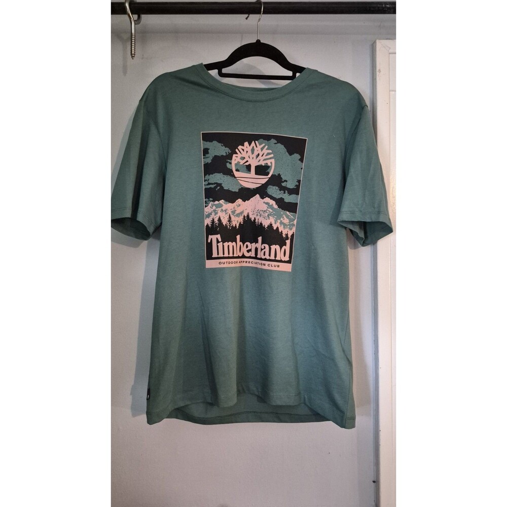 Timberland Men's Graphic Short Sleeve T-Shirt Outdoor Adventure Nature Print Tee